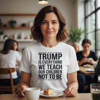 Load image into Gallery viewer, Trump is Everything We Teach Our Children Not To Be Women's Cut T-Shirt