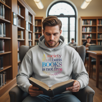 Load image into Gallery viewer, A Society That Bans Books Is Not Free Uni-Sex Heavy Blend Hoodie
