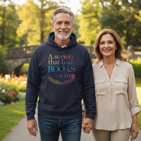 Load image into Gallery viewer, A Society That Bans Books Is Not Free Uni-Sex Heavy Blend Hoodie
