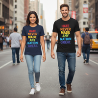 Load image into Gallery viewer, Hate Never Made Any Nation Great Uni-Sex T-Shirt
