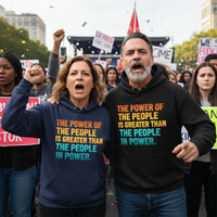 Load image into Gallery viewer, The Power of the People is Greater Than the People in Power Uni-Sex Hoodie
