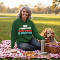 Load image into Gallery viewer, Stop Pretending Your Racism is Patriotism Men&#39;s Hoodie
