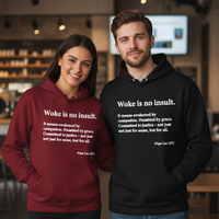 Load image into Gallery viewer, Woke Is No Insult. Pope Leo XIV Uni-Sex Hoodie
